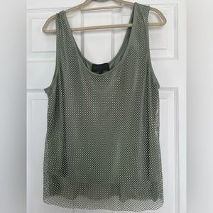 Sunday in Brooklyn rhinestone mesh tank